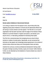 Letter to the Western Cape Education Department on social justice